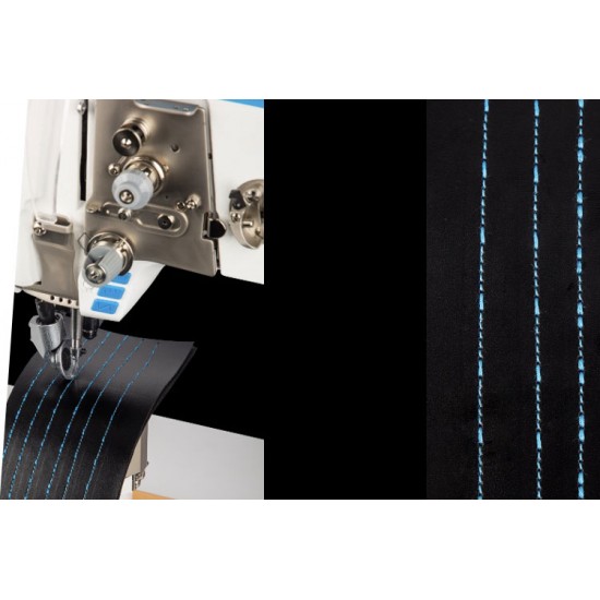 ромышленная швейная машина-автомат  JACK S7-91 одноигольная колонковая  челночного стежка с тройным транспортом