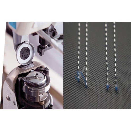 ромышленная швейная машина-автомат  JACK S7-91 одноигольная колонковая  челночного стежка с тройным транспортом