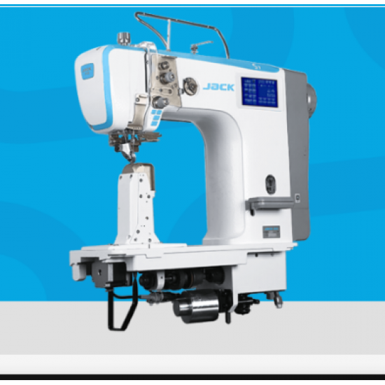 ромышленная швейная машина-автомат  JACK S7-91 одноигольная колонковая  челночного стежка с тройным транспортом