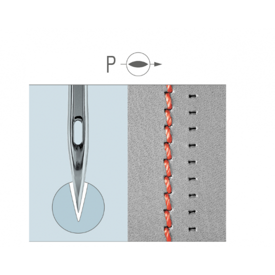 Иглы швейные промышленные Groz-Beckert 134 LL, 134 LR, 134P для стачивающих машин (для кожи)