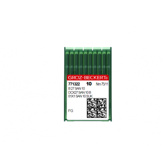 Иглы швейные промышленные Groz-Beckert B-27  SAN FFG, FG, FMB для оверлоков