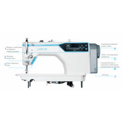 Промышленная одноигольная швейная машина Jack JK-A4F-DH для тяжелых тканей Промышленная одноигольная швейная машина Jack JK-A4F-DH для тяжелых тканей