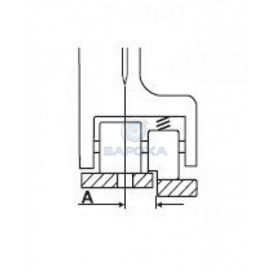 Лапка CR для отделочных строчек подпружиненная с правым компенсатором 