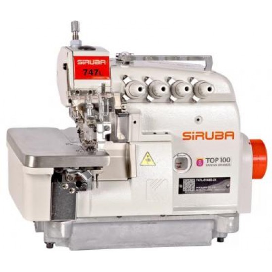 Промышленный оверлок SIRUBA 747L-514M7-23/BK четырехниточный с закрепкой строчки