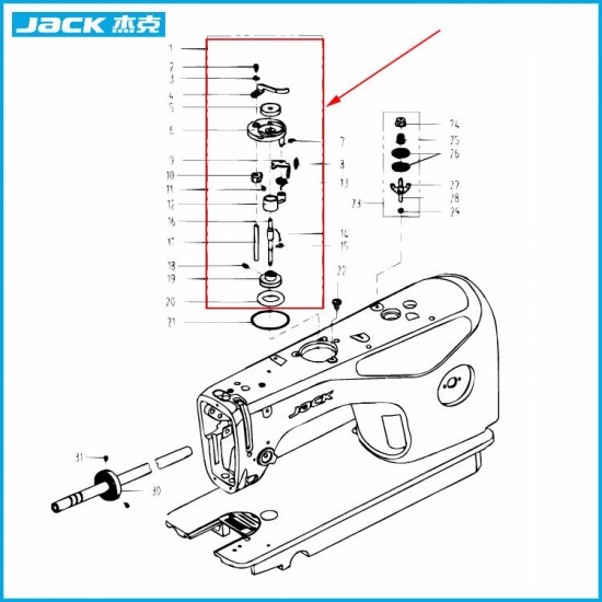 Намотка шпули для стачивающих машин Jack, Bruce (Jack 1383103900)